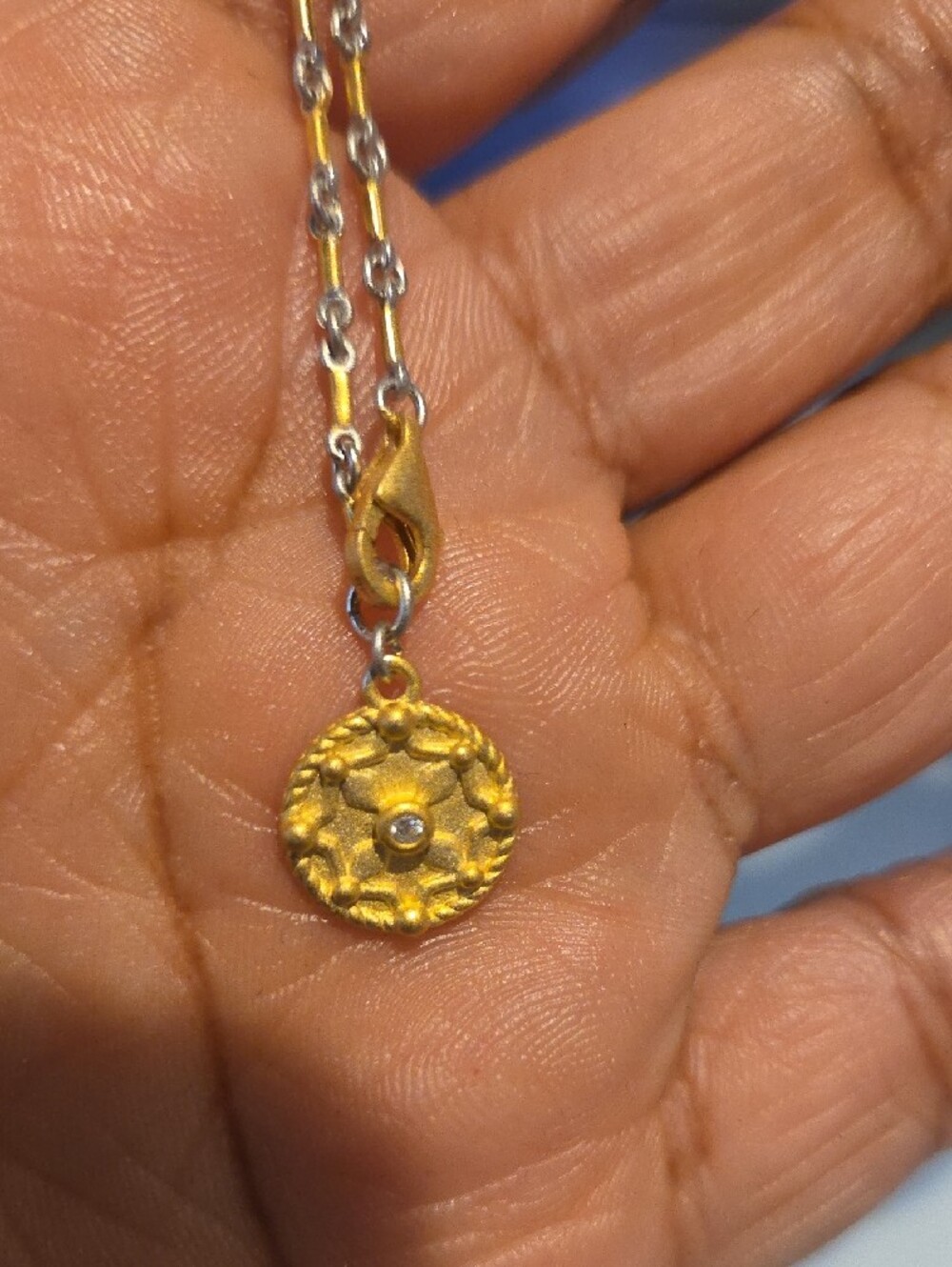 Gold Over Sterling - Freida Rothman - Two Tone Bracelet - Picture 2 of 4